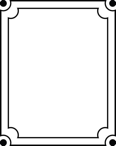 black and white frame clipart